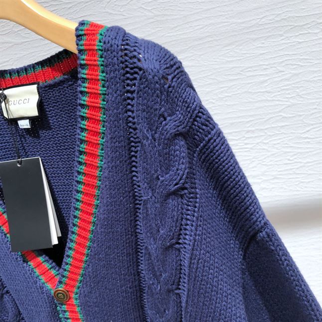 GUCCI CABLE KNIT CARDIGAN - GCK028