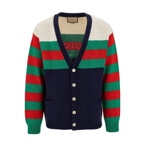GUCCI COTTON AND WOOL BLEND CARDIGAN - GCK034