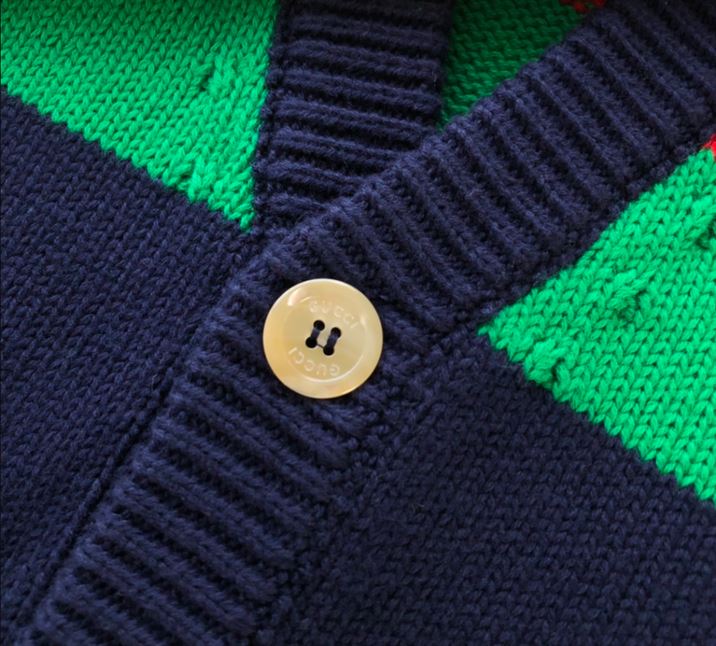 GUCCI COTTON AND WOOL BLEND CARDIGAN - GCK034