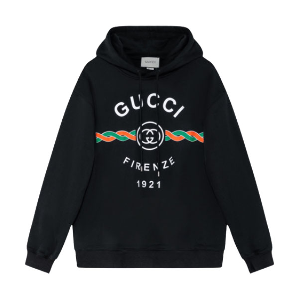 GUCCI COTTON 'GUCCI FIRENZE 1921' HOODED SWEATSHIRT - GCK050