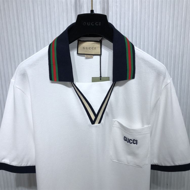 GUCCI COTTON PIQUET POLO SHIRT - GGS042