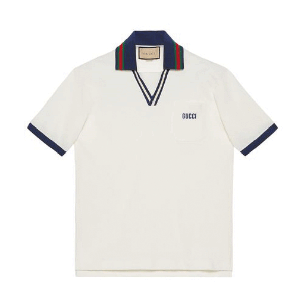 GUCCI COTTON PIQUET POLO SHIRT - GGS042