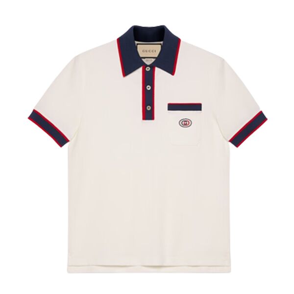 GUCCI COTTON PIQUET POLO WITH INTERLOCKING G - GGS031