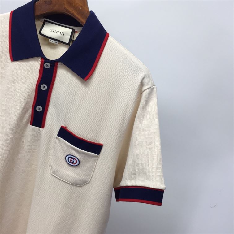 GUCCI COTTON PIQUET POLO WITH INTERLOCKING G - GGS031