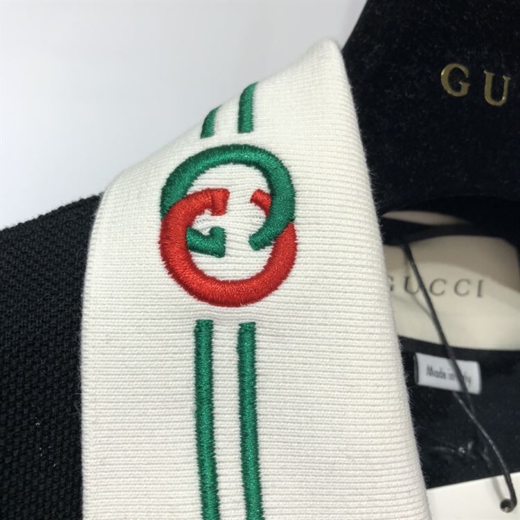 GUCCI COTTON PIQUET POLO WITH INTERLOCKING G - GGS035