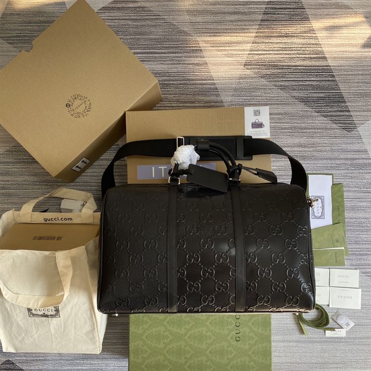 GUCCI GG EMBOSSED DUFFLE BAG - BG035
