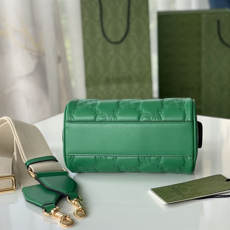 GUCCI GG MATELASSE MINI BAG IN BRIGHT GREEN LEATHER