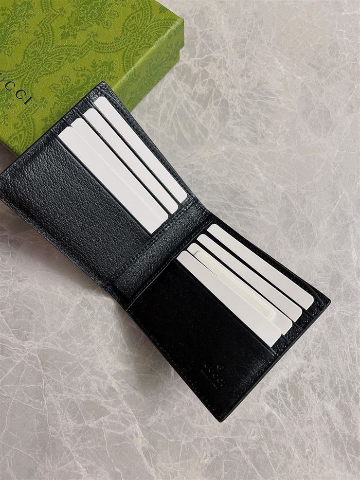 GUCCI GG MORMONT LEATHER BI-FOLD WALLET