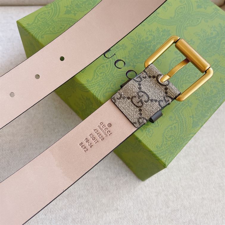 GUCCI GG SUPREME BELT WITH KINGSNAKE PRINT - GB034