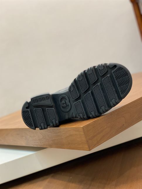 GUCCI GG SUPREME LACE-UP LOAFERS - GL029