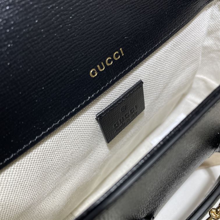 GUCCI HORSEBIT 1955 MINI BAG IN BLACK LEATHER