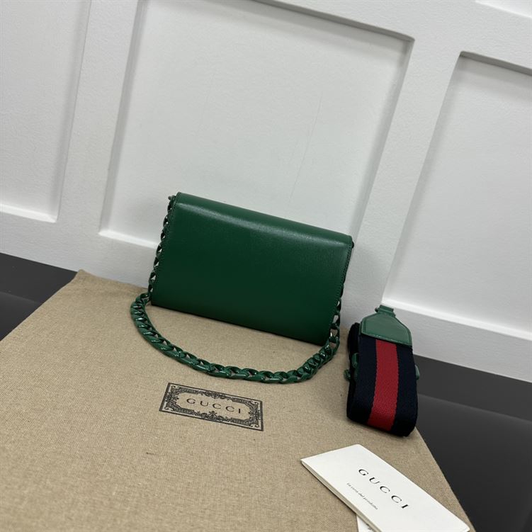 GUCCI HORSEBIT 1955 MINI BAG IN GREEN LEATHER