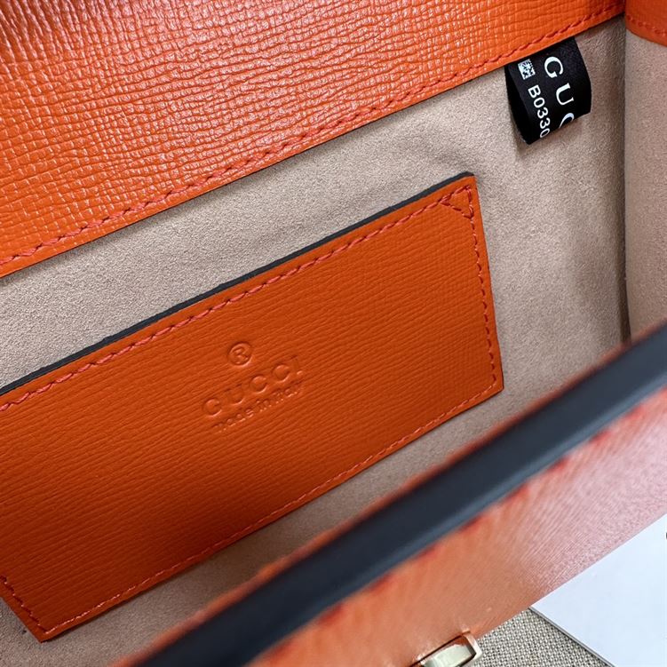 GUCCI HORSEBIT 1955 MINI BAG IN ORANGE LEATHER