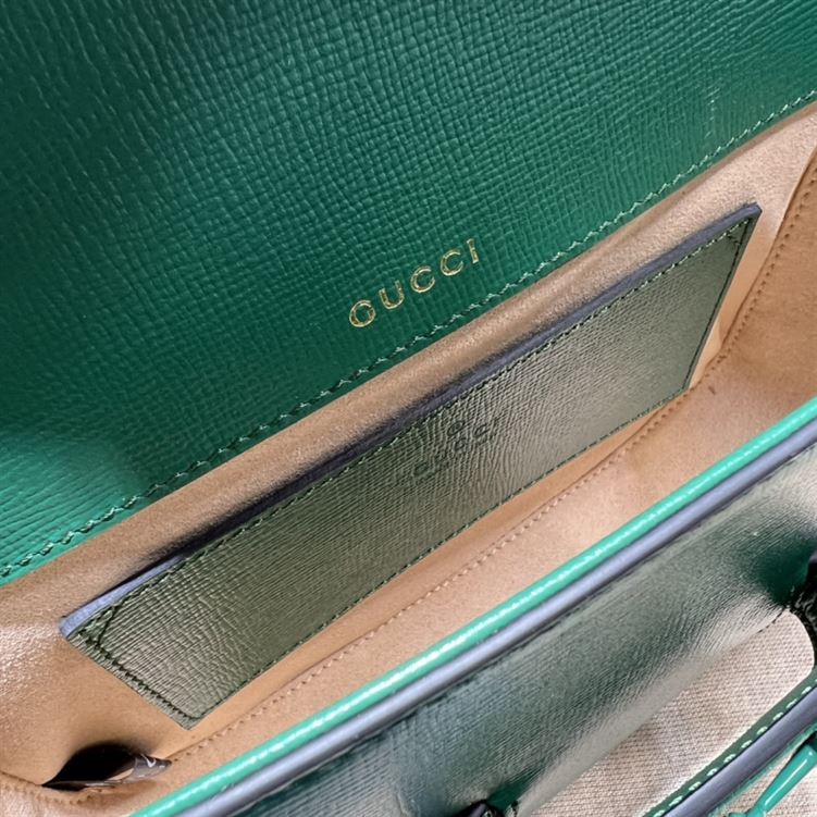 GUCCI HORSEBIT 1955 SMALL SHOULDER BAG GREEN LEATHER
