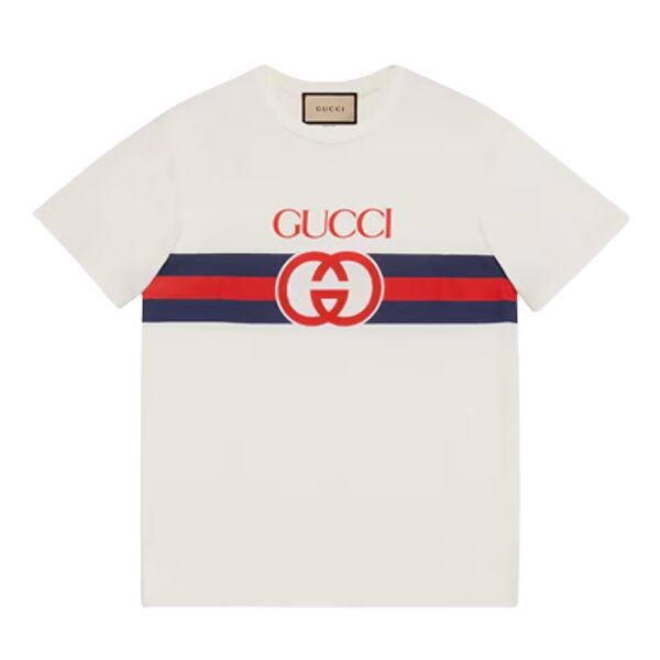 GUCCI INTERLOCKING G COTTON T-SHIRT - GGS028
