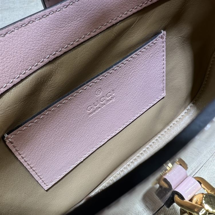 GUCCI JACKIE 1961 MINI SHOULDER BAG WITH PINK PATENT LEATHER