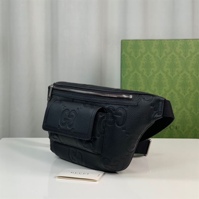 GUCCI JUMBO GG BELT BAG BLACK - BG042