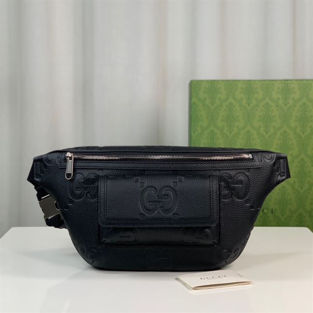 GUCCI JUMBO GG BELT BAG BLACK - BG042
