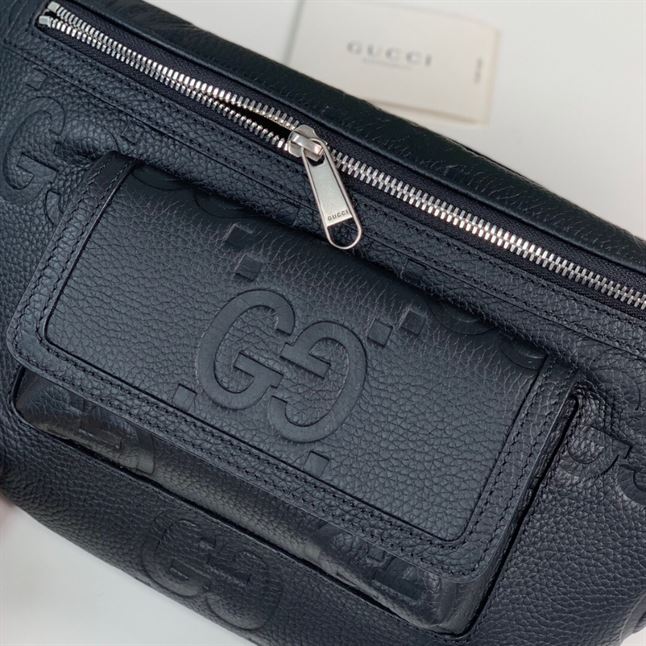 GUCCI JUMBO GG BELT BAG BLACK - BG042