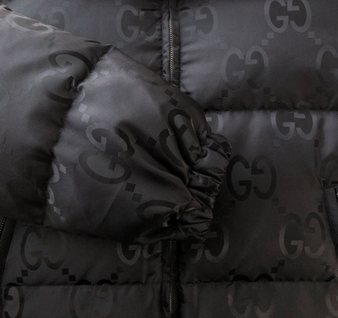 GUCCI JUMBO GG NYLON CANVAS GOOSE-DOWN JACKET BLACK - GCJ044