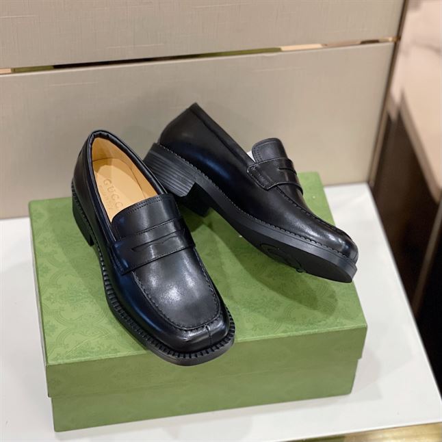 GUCCI LEATHER LOAFER IN BLACK - GL048