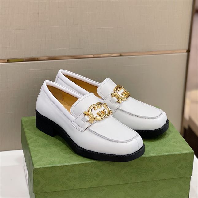 GUCCI LEATHER LOAFER IN WHITE - GL046