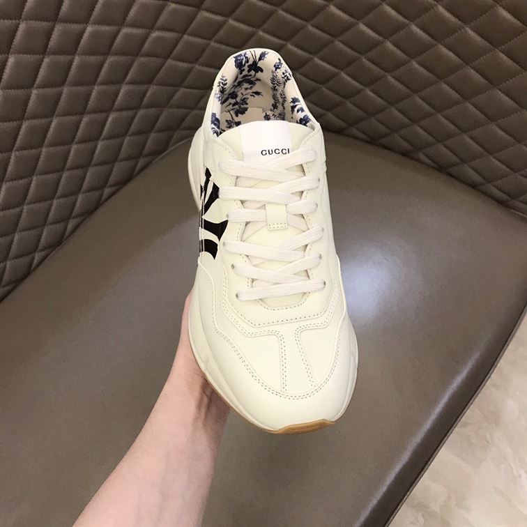 GUCCI LEATHER NY YANKEES SNEAKERS - GCC014