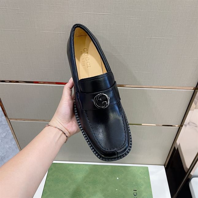 GUCCI LOAFER INTERLOCKING G BLACK - GL047