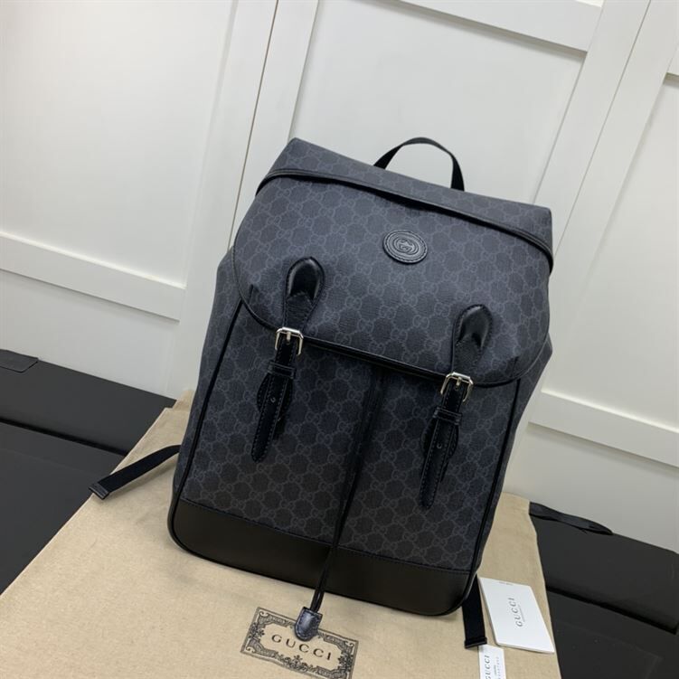 GUCCI MEDIUM BACKPACK WITH INTERLOCKING G - BG024
