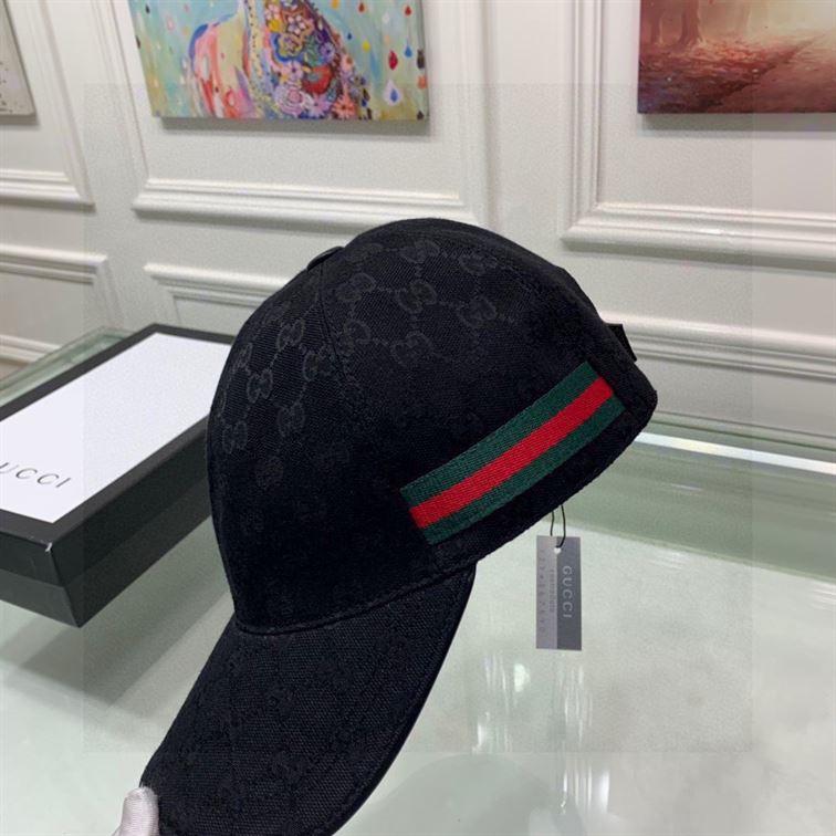 GUCCI ORIGINAL GG CANVAS BASEBALL HAT WITH WEB