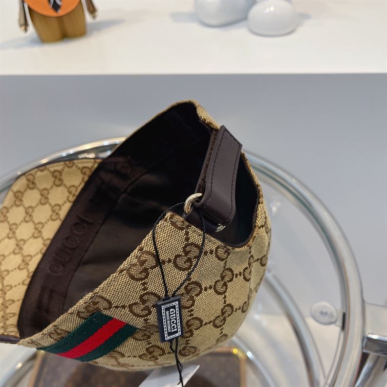 GUCCI ORIGINAL GG CANVAS BASEBALL HAT WITH WEB