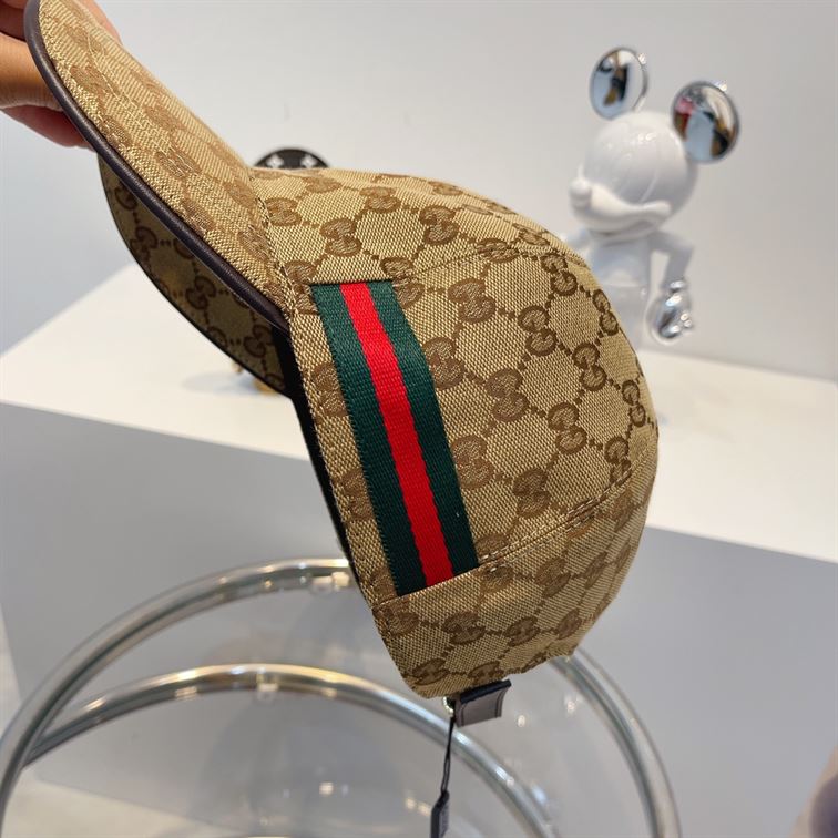 GUCCI ORIGINAL GG CANVAS BASEBALL HAT WITH WEB