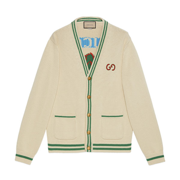 GUCCI PINEAPPLE COTTON CARDIGAN - GCK039