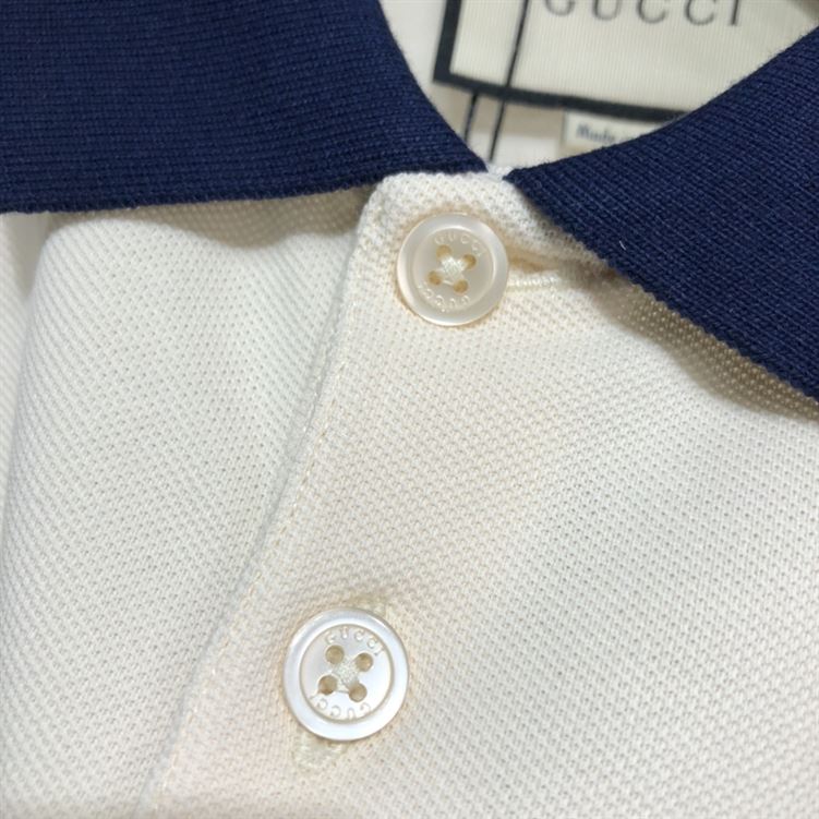 GUCCI POLO WITH INTERLOCKING G STRIPE - GGS014