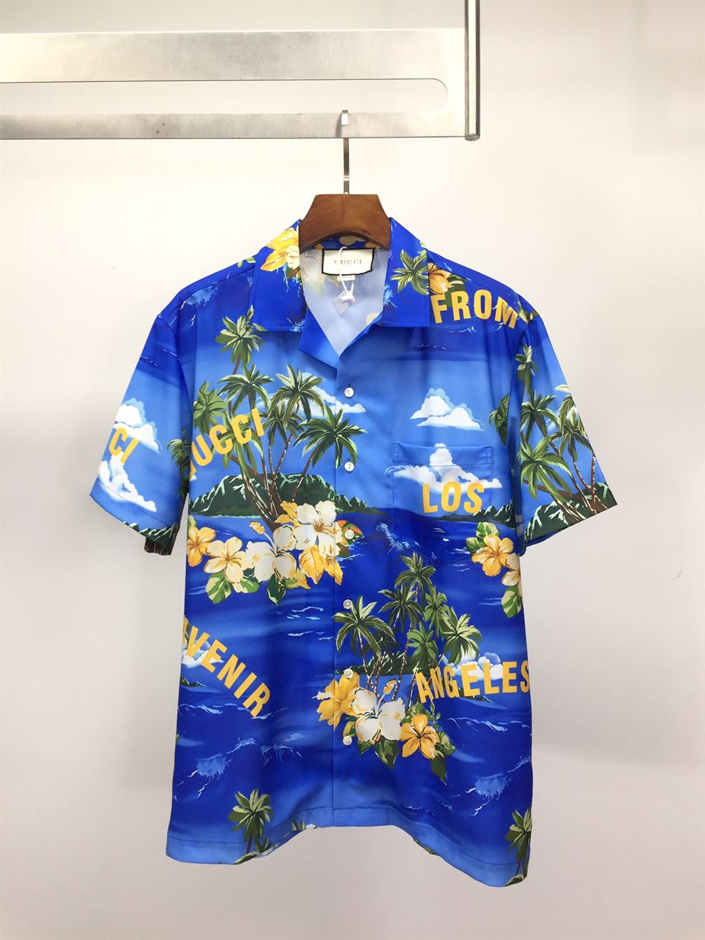 GUCCI PRINTED COTTON POPLIN BOWLING SHIRT - GGS022