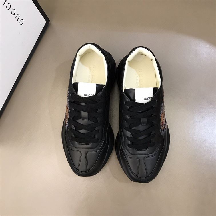 GUCCI RHYTON LEATHER SNEAKER WITH TIGER - GCC017