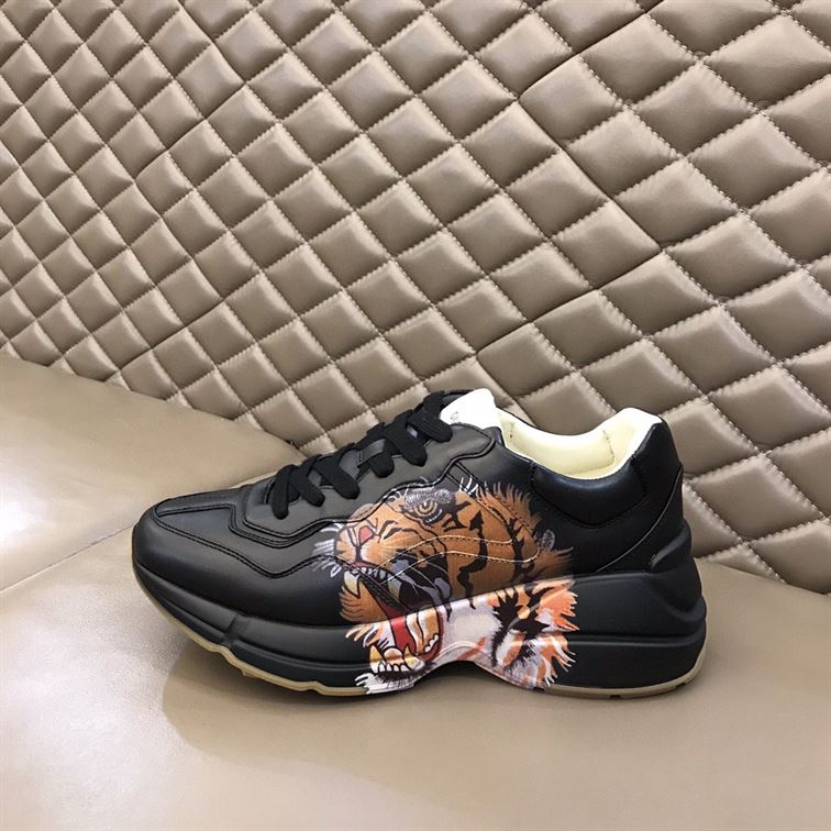 GUCCI RHYTON LEATHER SNEAKER WITH TIGER - GCC017