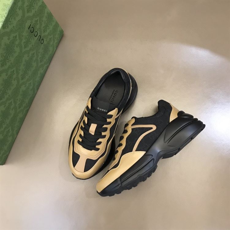 GUCCI RHYTON SNEAKER IN BROWN BLACK - GCC098