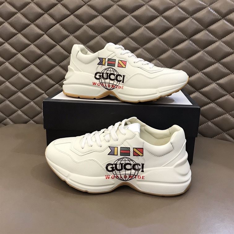 GUCCI RHYTON "WORLDWIDE" FLAG-PRINTED SNEAKER - GCC010