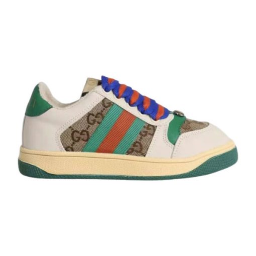 GUCCI SCREENER GG TRAINERS GREEN MONOGRAM - GCC143