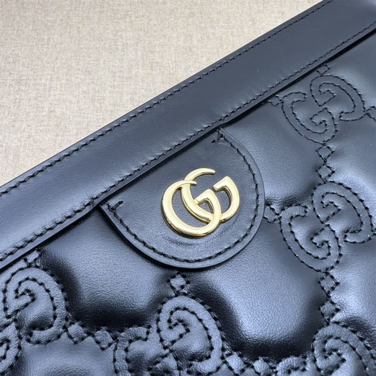 GUCCI SMALL GG QUILTED LEATHER BAG IN BLACK