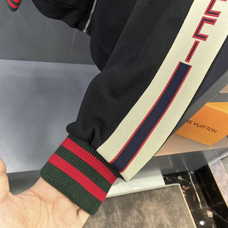 GUCCI TECHNICAL JERSEY JACKET BLACK - GCJ016