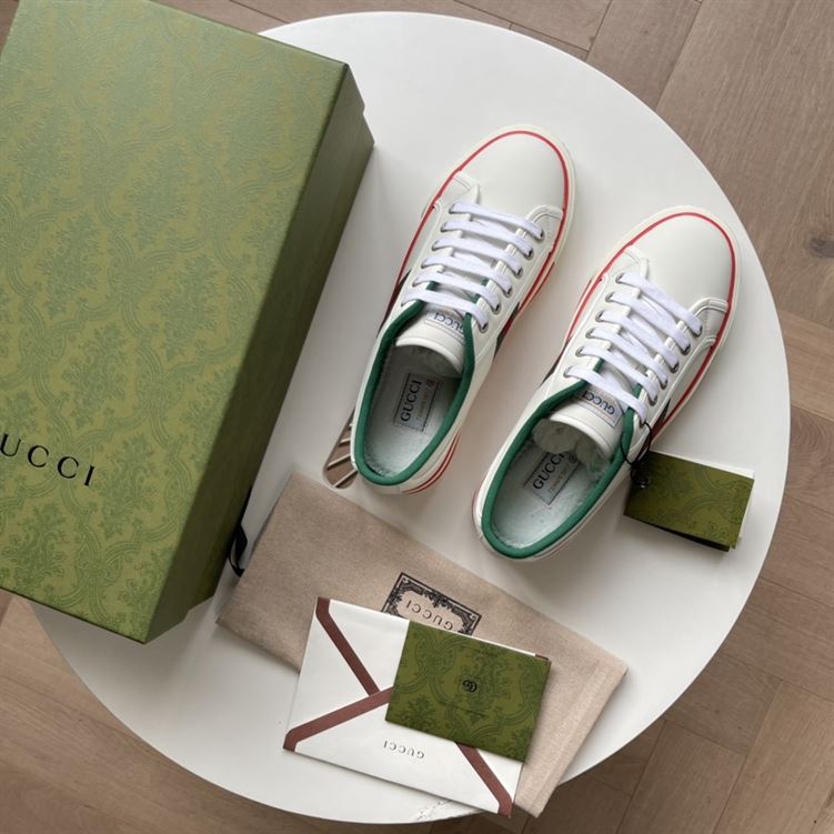 GUCCI TENNIS 1977 SNEAKER IN WHITE LEATHER - GCC060