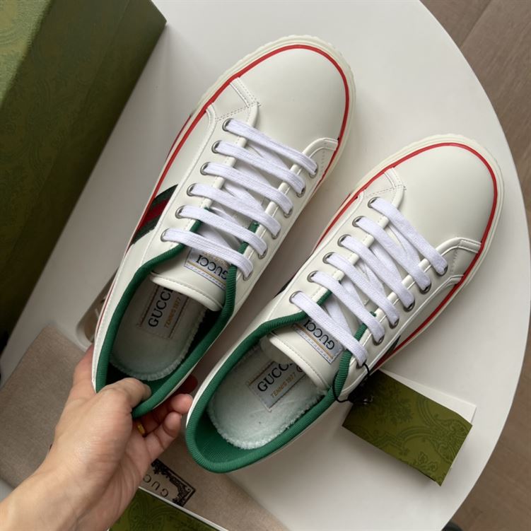 GUCCI TENNIS 1977 SNEAKER IN WHITE LEATHER - GCC060