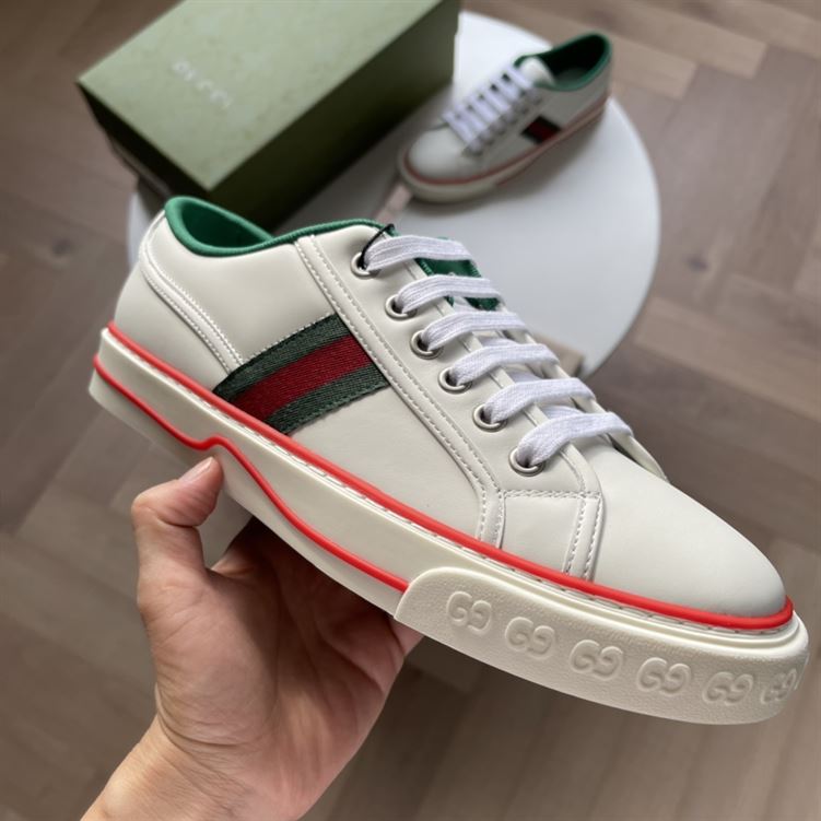 GUCCI TENNIS 1977 SNEAKER IN WHITE LEATHER - GCC060