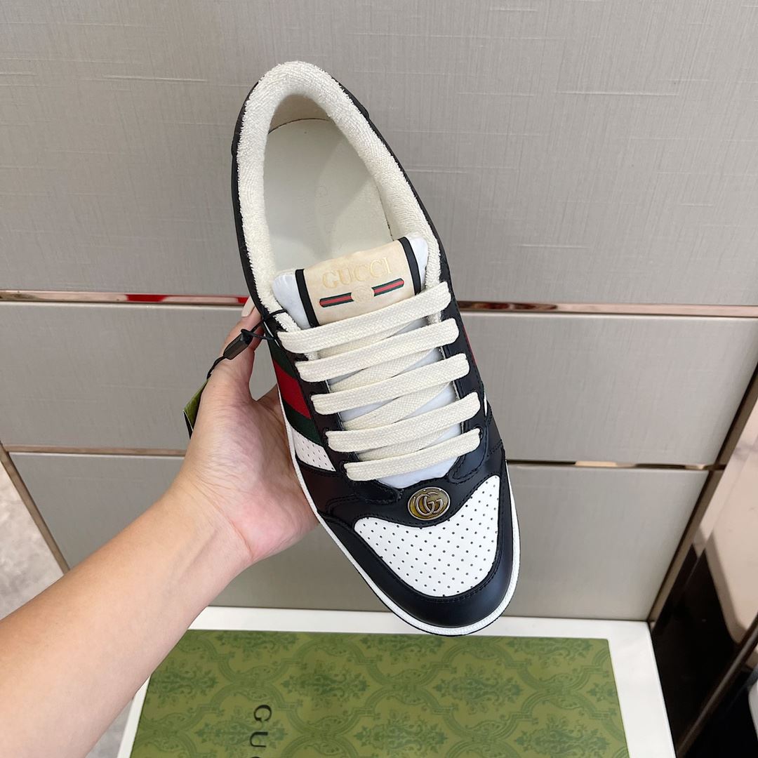 GUCCI WMNS SCREENER BLACK WHITE - GCC155