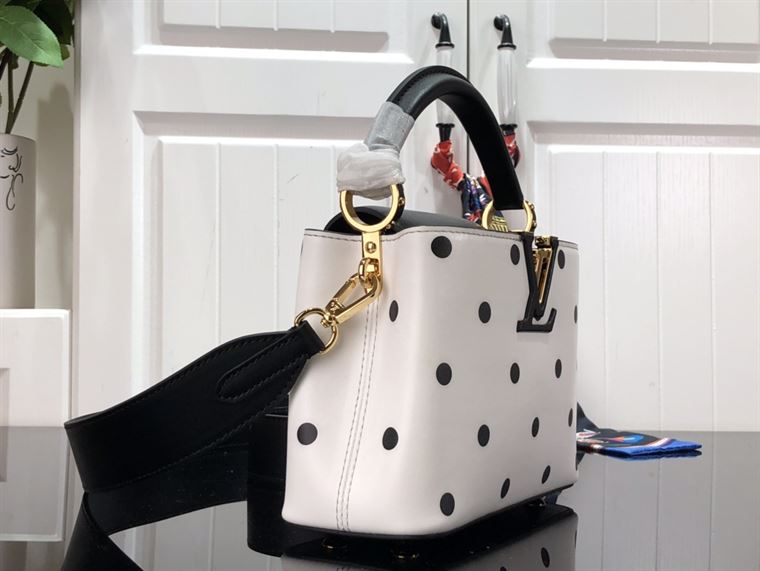 LOUIS VUITTON CAPUCINES MINI White and Black
