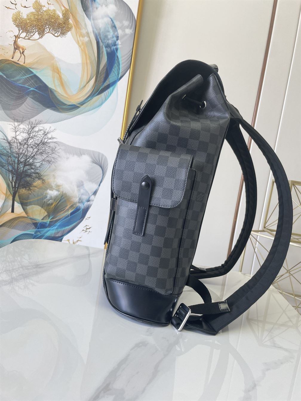 LOUIS VUITTON CHRISTOPHER BACKPACK DAMIER GRAPHITE CANVAS - LVB021