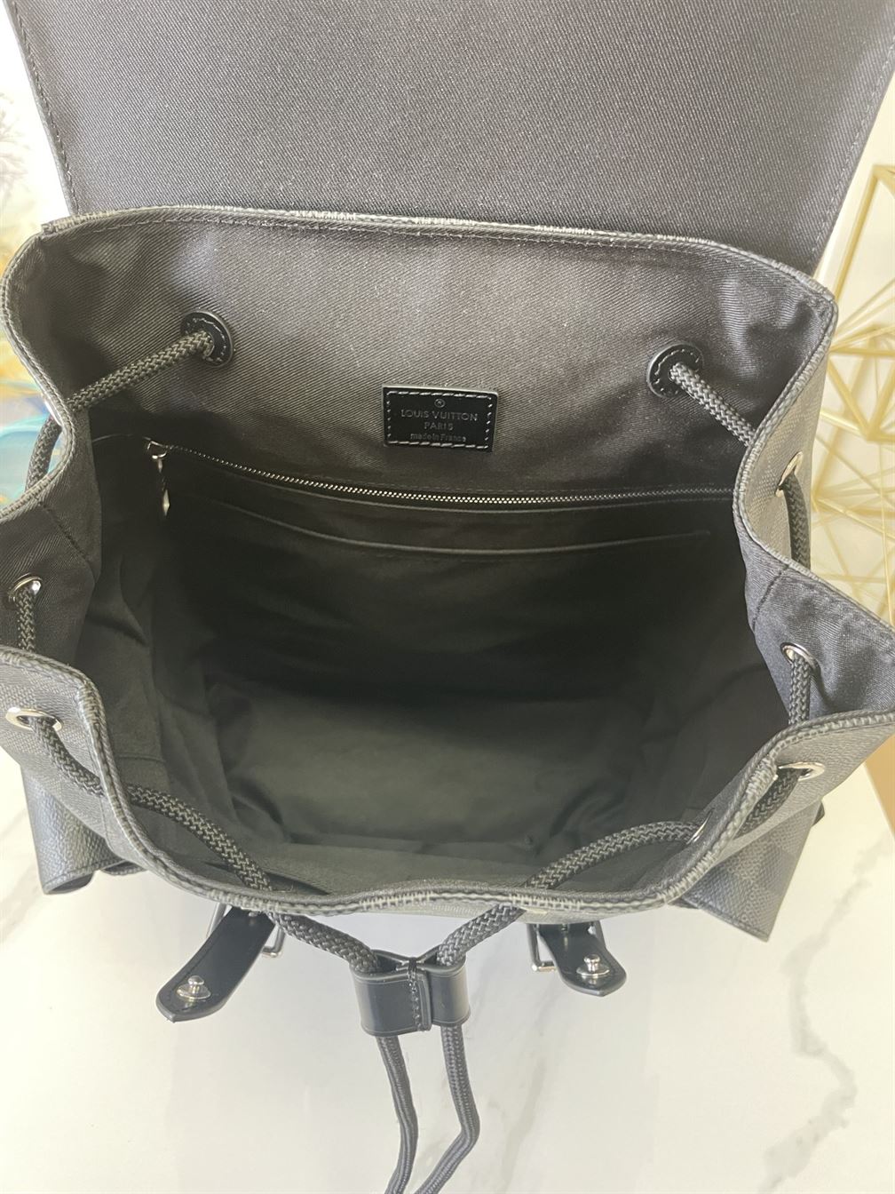 LOUIS VUITTON CHRISTOPHER BACKPACK DAMIER GRAPHITE CANVAS - LVB021