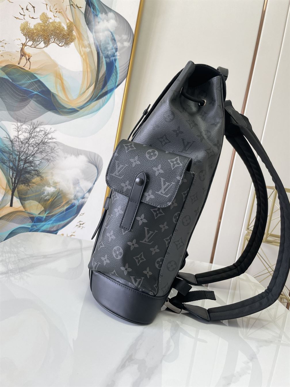 LOUIS VUITTON CHRISTOPHER BACKPACK MONOGRAM ECLIPSE - LVB023